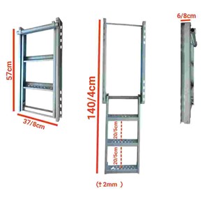 جشنواره پاییزه/ نردبان سه پله کشویی تاشو رنگ گالوانیزه با تخفیف ویژه 