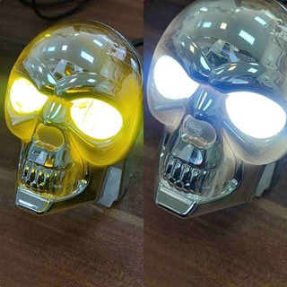 جشنواره پاییزه/ چراغ پروژکتور جمجمه کروم نور سفید زرد 