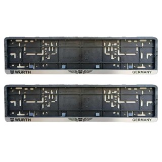 زیر پلاک پلاستیکی لبه نقره ای طرح WURTH GERMANY ( پک ۲ عددی )