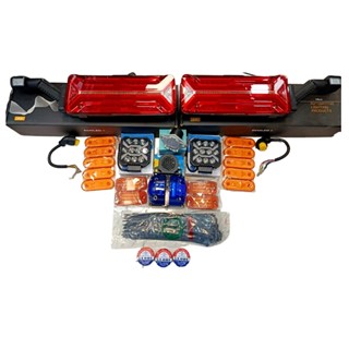 پک چراغ تریلی یورو ۴ اکو ال ای دی NGco اصلی کمپرسی ، کفی ، لبه دار و تیغه کانتین  ( ۲۵ تیکه بدون کابل )