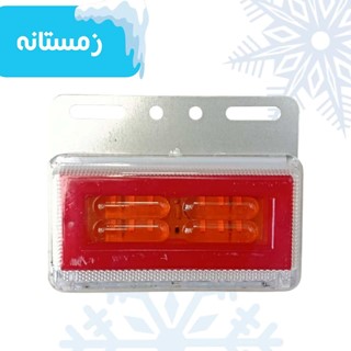 جشنواره زمستانه/ چراغ بغل آویز مستطیل طلق قرمز 58