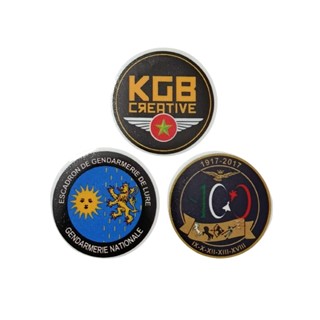 برچسب تزئینی  گرد رنگی شیشه سواری طرح سورمه ای  کد ۲۲۶ ( پک ۳ عددی )