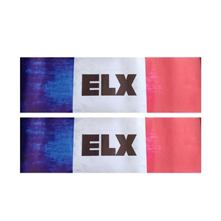 برچسب پارکابی سواری طرح پرچم فرانسه و ELX ( پک ۲ عددی )