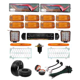 پک کامل چراغ تریلی ۲۷ تیکه ای طرح تیک LED مارال و ماموت 