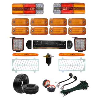 پک فول چراغ تریلی مارال و ماموت ۲۷ تیکه طرح پاکستانی LED  NEON 