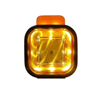 چراغ بغل مربعی LED لاستیکی کوچک دو طرف نور زرد و قرمز 