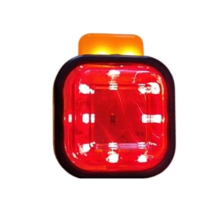 چراغ بغل مربعی LED لاستیکی کوچک دو طرف نور زرد و قرمز 