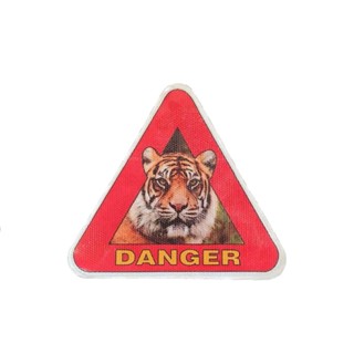 برچسب شبنما احتیاط و خطر طرح ببر DANGER 