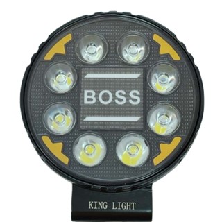 چراغ پروژکتور گرد طرح BOSS ۸ لنز با چشمکزن زرد استپی king light 80072