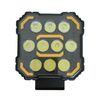 چراغ پروژکتور مربعی ۱۰ لنز با استپی چشمک‌زن زرد ۱۲ و ۲۴ ولت  king light 8004 