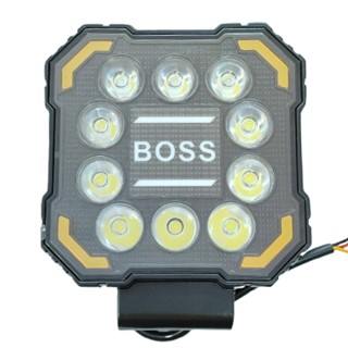 چراغ پروژکتور طرح BOSS با ۱۰ ال ای دی و چشمک زن زرد استپی king light 80062