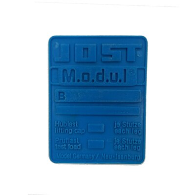 پلاک پلاستیکی نوشته برجسته مشخصات پایه توقف جاست  JOST M.O.D.U.L