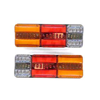 چراغ خطر LED و NEON سه تیکه ۱۲ و ۲۴ ولت کامیون و تریلی ۲عددی 