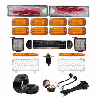 فول پک چراغ تریلی ۲۷ تیکه ای LED و NEON طرح پاکستانی MAMMUT و MARAL 