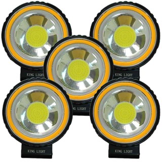 سفارش عمده چراغ پروژکتور گرد cob و led چشمک‌زن king light 8011 ( پک ۵ عددی )