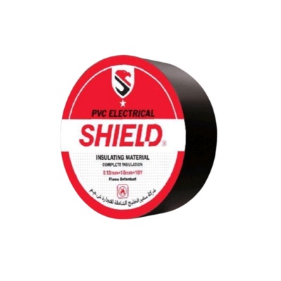 نوار چسب برق مشکی نسوز ۱۰ یاردی شیلد اصلی SHILED 0.13mmX17mmX10Y